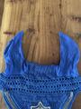 Bonnet cheval Jumpin godignon bleu électrique et gris