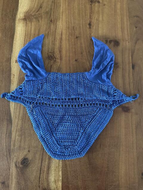 Bonnet cheval Jumpin godignon bleu électrique et gris