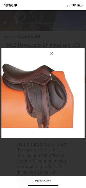 Selle DEVOUCOUX Chiberta Lab 17,5
