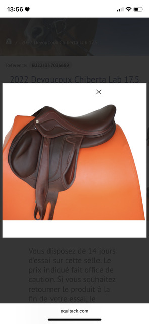 Selle DEVOUCOUX Chiberta Lab 17,5