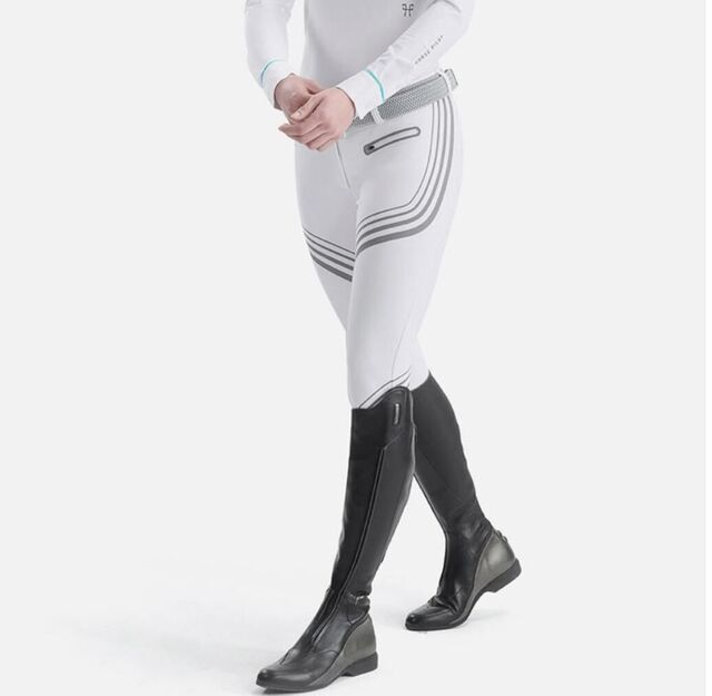 Pantalon X-plosive Horse Pilot Femme - neuf avec étiquette - blanc et gris argenté