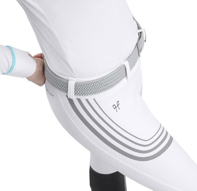 Pantalon X-plosive Horse Pilot Femme - neuf avec étiquette - blanc et gris argenté