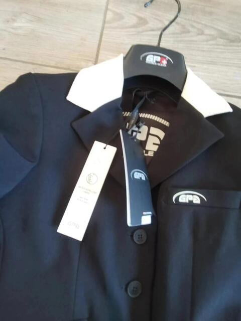 Veste de compétition équitation noire GPA 8 ans