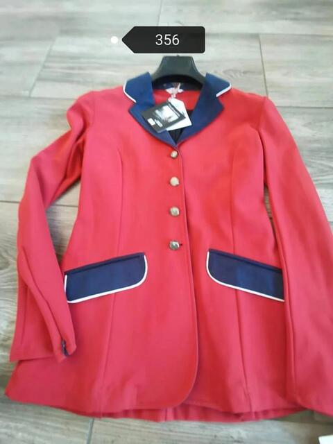 Veste équitation de compétition rouge Sarm Hippique taille 38