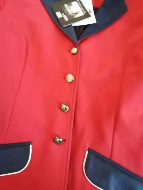 Veste équitation de compétition rouge Sarm Hippique taille 38