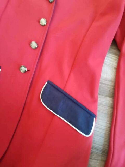 Veste équitation de compétition rouge Sarm Hippique taille 38