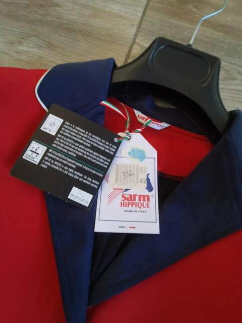 Veste équitation de compétition rouge Sarm Hippique taille 38