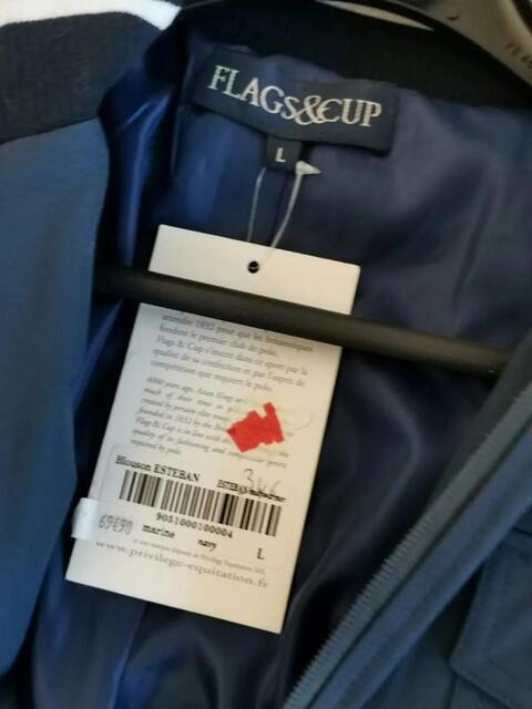 Veste bleu marine homme Flag & Cup taille L