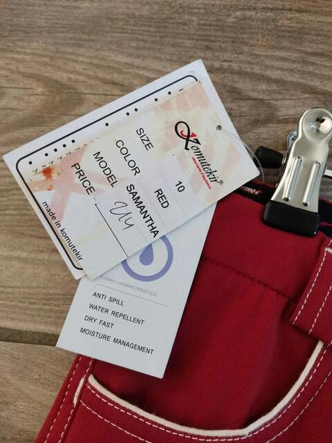 Pantalon d'équitation rouge Komutekir 10 ans