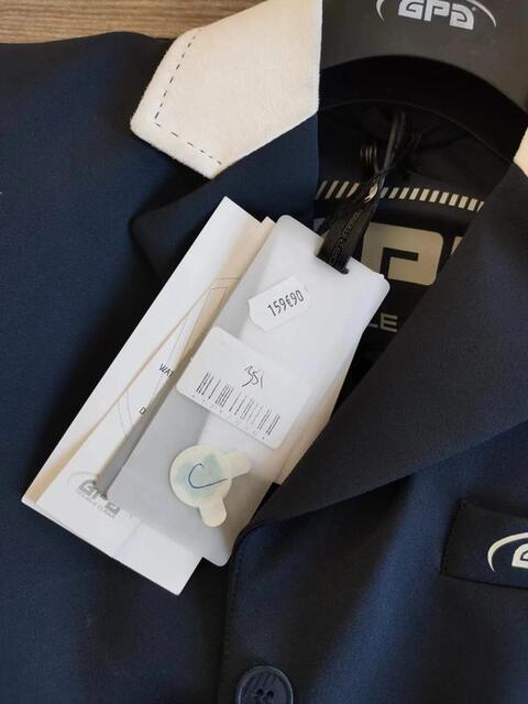 Veste de compétition équitation bleu GPA 8 ans