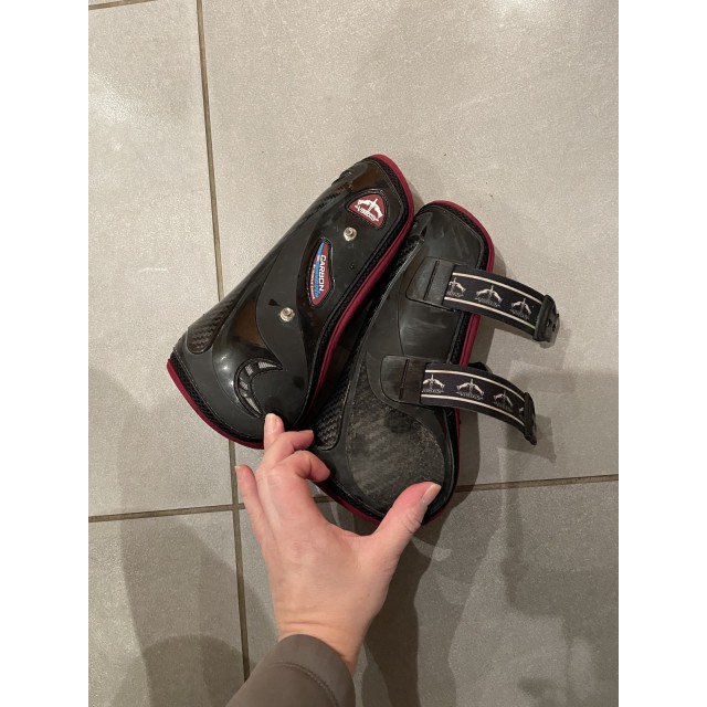 Veredus - Guêtres ouvertes Carbon Gel Vento Color Edition Noir/Bordeaux M