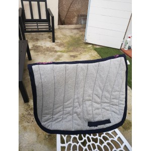 Tapis fouganza taille cheval argent pailleté bleu marine bon état