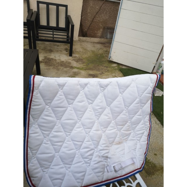 Tapis fouganza taille cheval bleu blanc et rouge très bon état