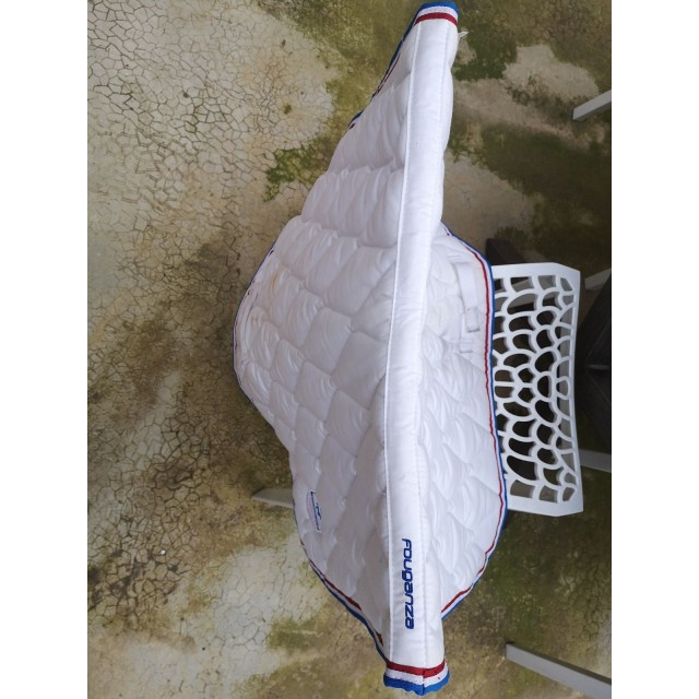 Tapis fouganza taille cheval bleu blanc et rouge très bon état