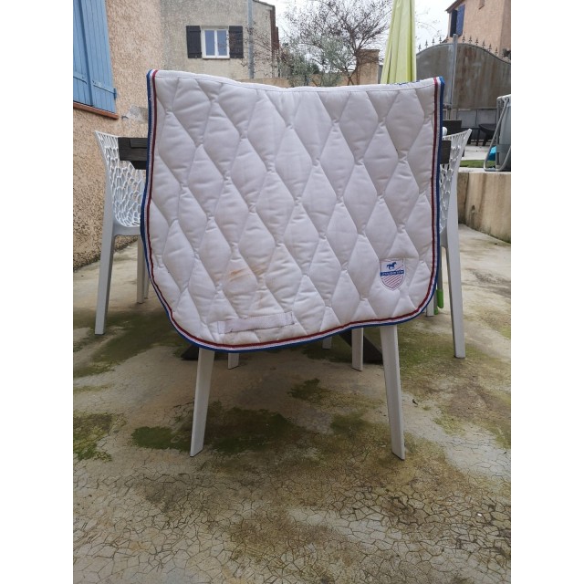 Tapis fouganza taille cheval bleu blanc et rouge très bon état