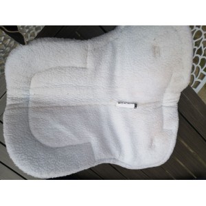 Amortisseur Horze taille poney gris et mouton synthétique blanc