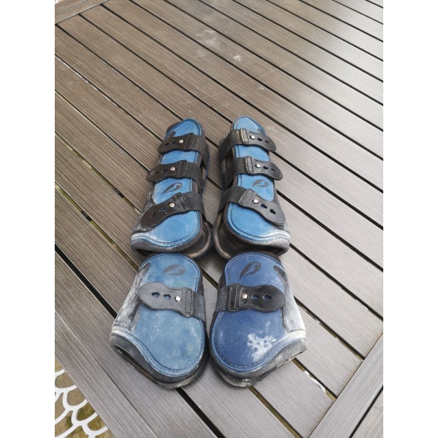 Guêtres et proteges boulets Norton compétition bleu marine taille pur sang bon état