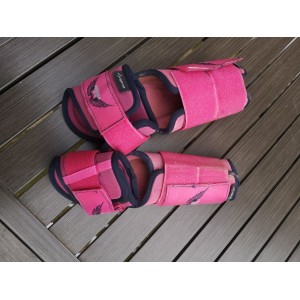 Guêtres et proteges boulets fouganza taille COB rose et bleu très bon état