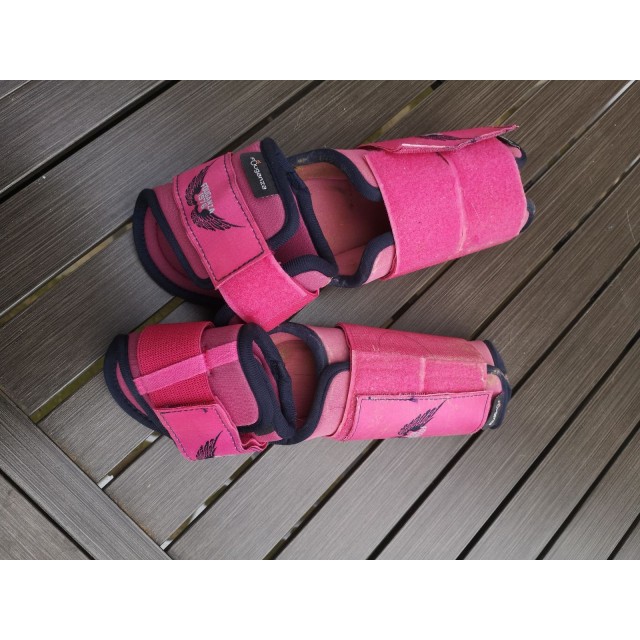 Guêtres et proteges boulets fouganza taille COB rose et bleu très bon état