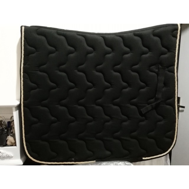 Tapis dressage noir et doré/or