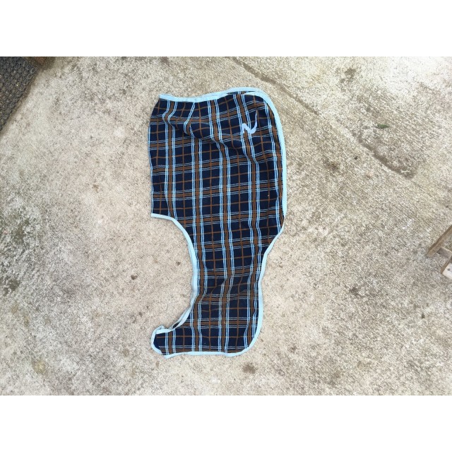 Couvre-rein Horze à scratch bleu à carreaux