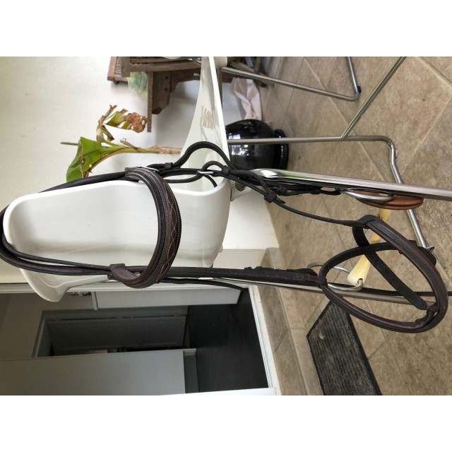 Bridon havane avec surpiqure