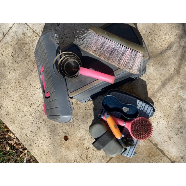 boîte de pansage + kit de brosses