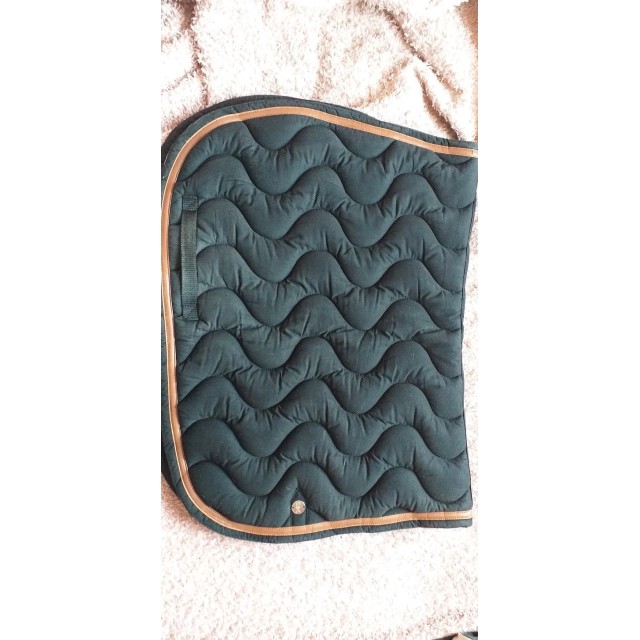 Tapis noir et cuir marron Silver crown