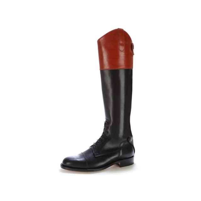 Bottes équitation cuir bicolore à lacets CSO