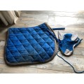 Ensemble tapis+bonnet bleu rois BR