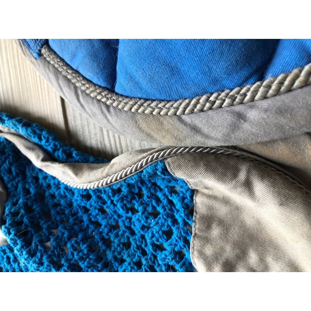 Ensemble tapis+bonnet bleu rois BR
