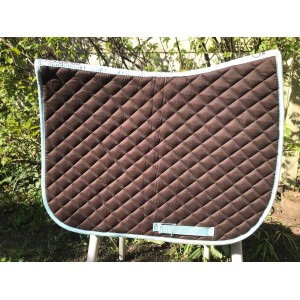 Tapis Fouganza marron et bleu ciel