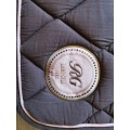 Tapis Lamicell brun liseré rose taille cheval