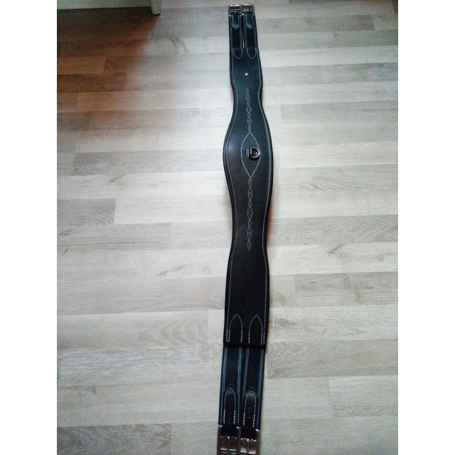 Selle d'équitation Fouganza noir + sangle COMME NEUVE