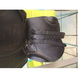 Selle mixte en cuir noir