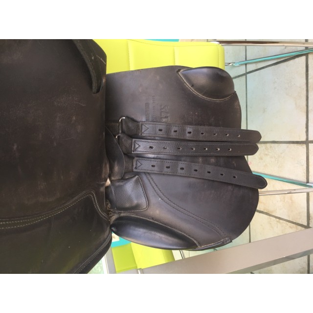 Selle mixte en cuir noir