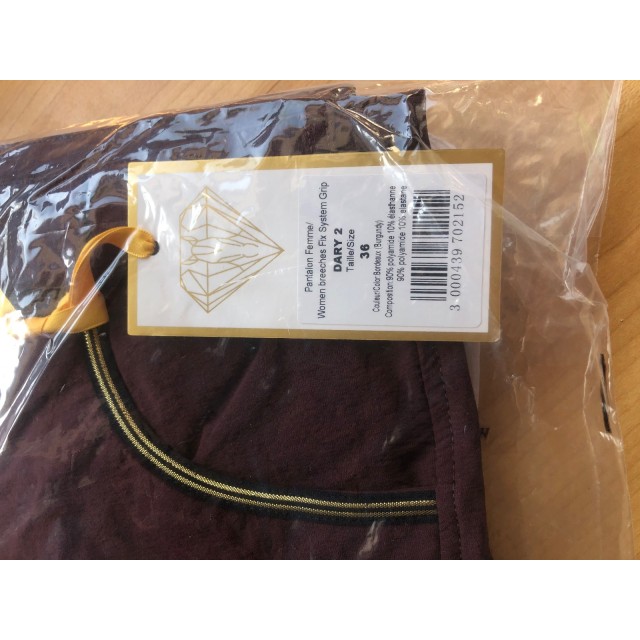 Pantalon equitation NEUF siliconé femme bordeaux 36