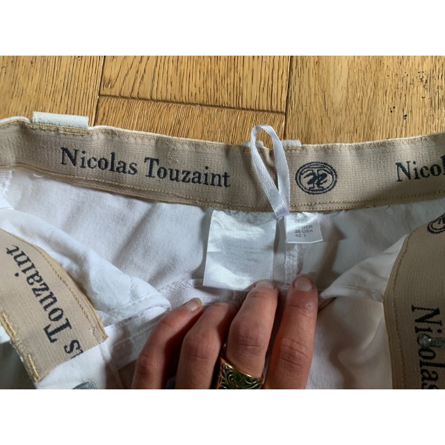 Pantalon concours blanc Nicolas Touzaint