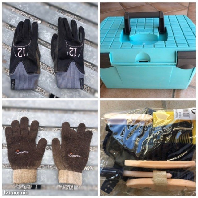 Boîte de pensage / brosses / gants