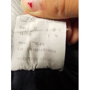 Pantalon marine/fushia