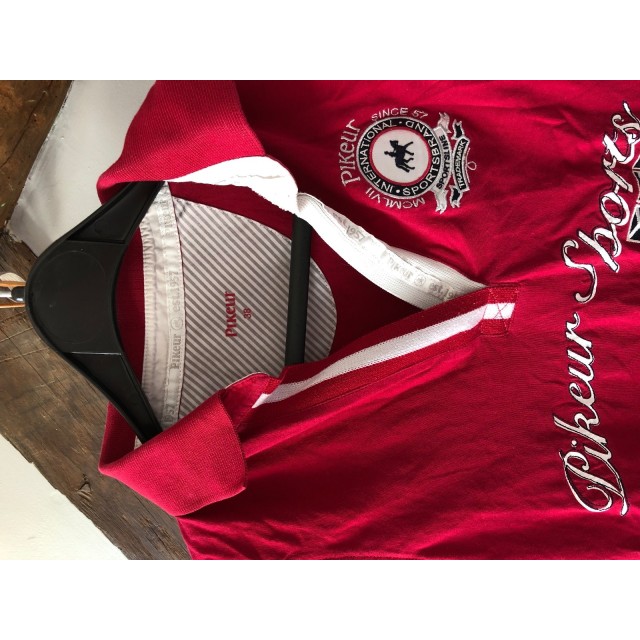 Polo pikeur rose sans manche
