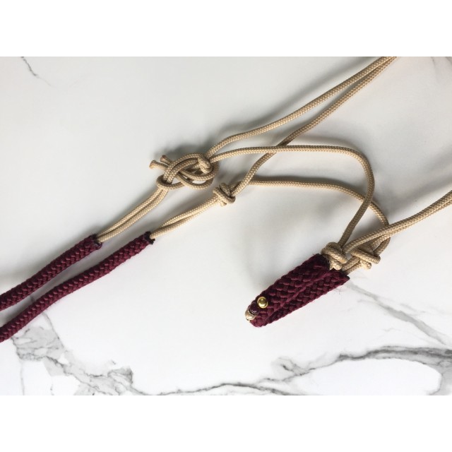 Licol beige et bordeau