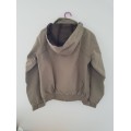 Blouson capuche beige