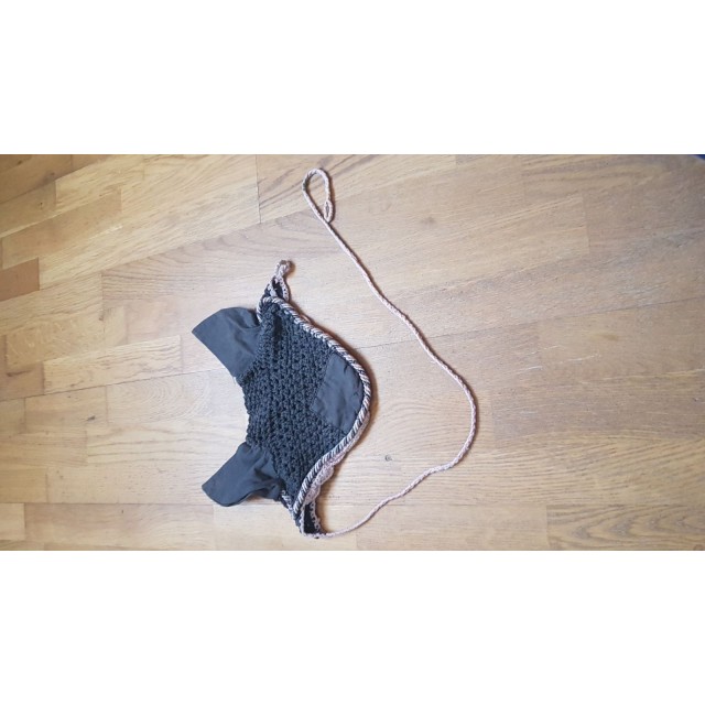 Bonnet gris et rose