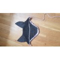 Bonnet gris et rose
