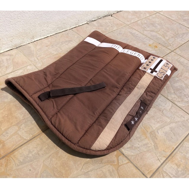 Tapis d'équitation marron équithème