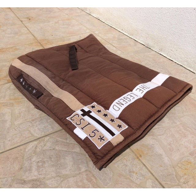 Tapis d'équitation marron équithème