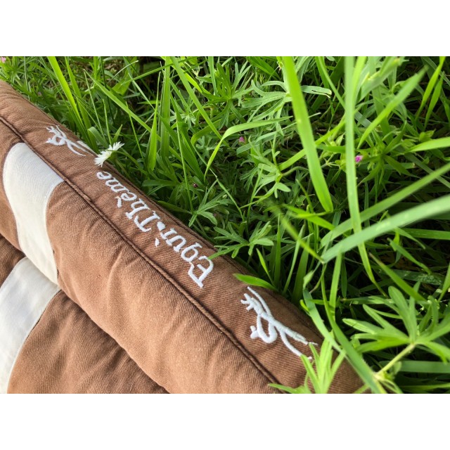 Tapis d'équitation marron équithème