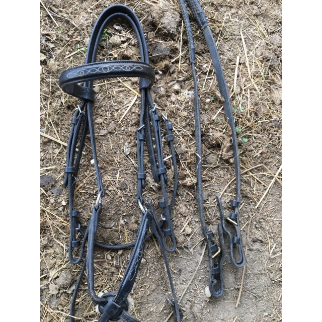 Bridon cuir noir