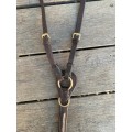 Collier de chasse pour mono quartier cuir et élastiquesmarron